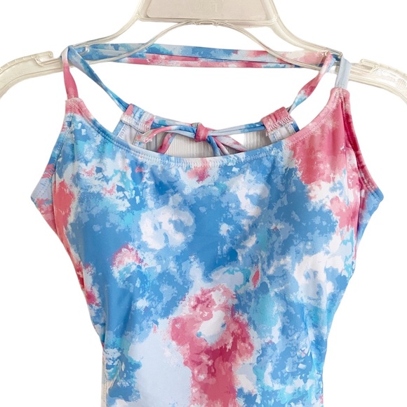 Social•Angel Tie Dye One-Piece Bathing Suit Size Small Pink and Blue New - Picture 3 of 10
